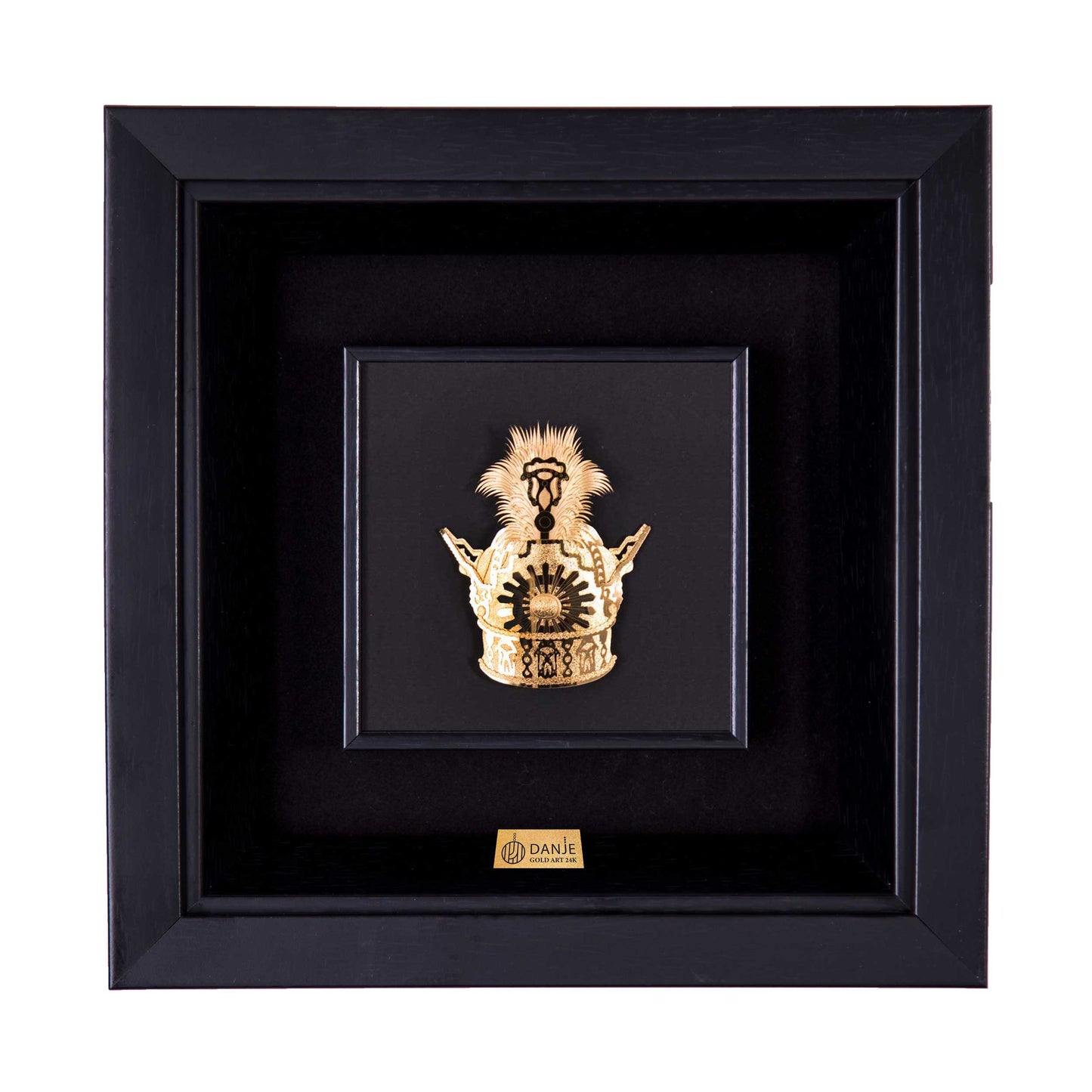 Wandbild, Krone, 24 Karat Blattgold