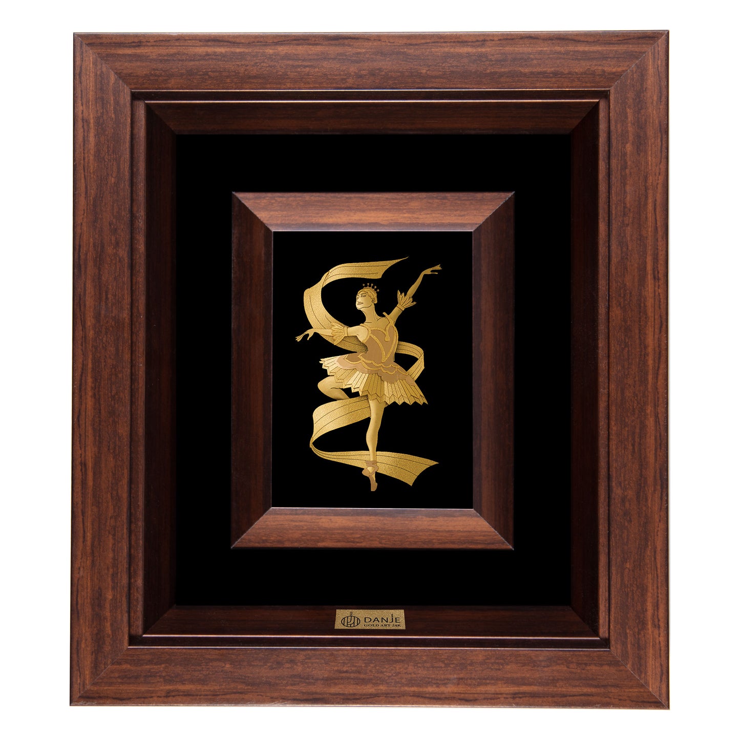 Wandbild, Ballerina, 24 Karat Blattgold