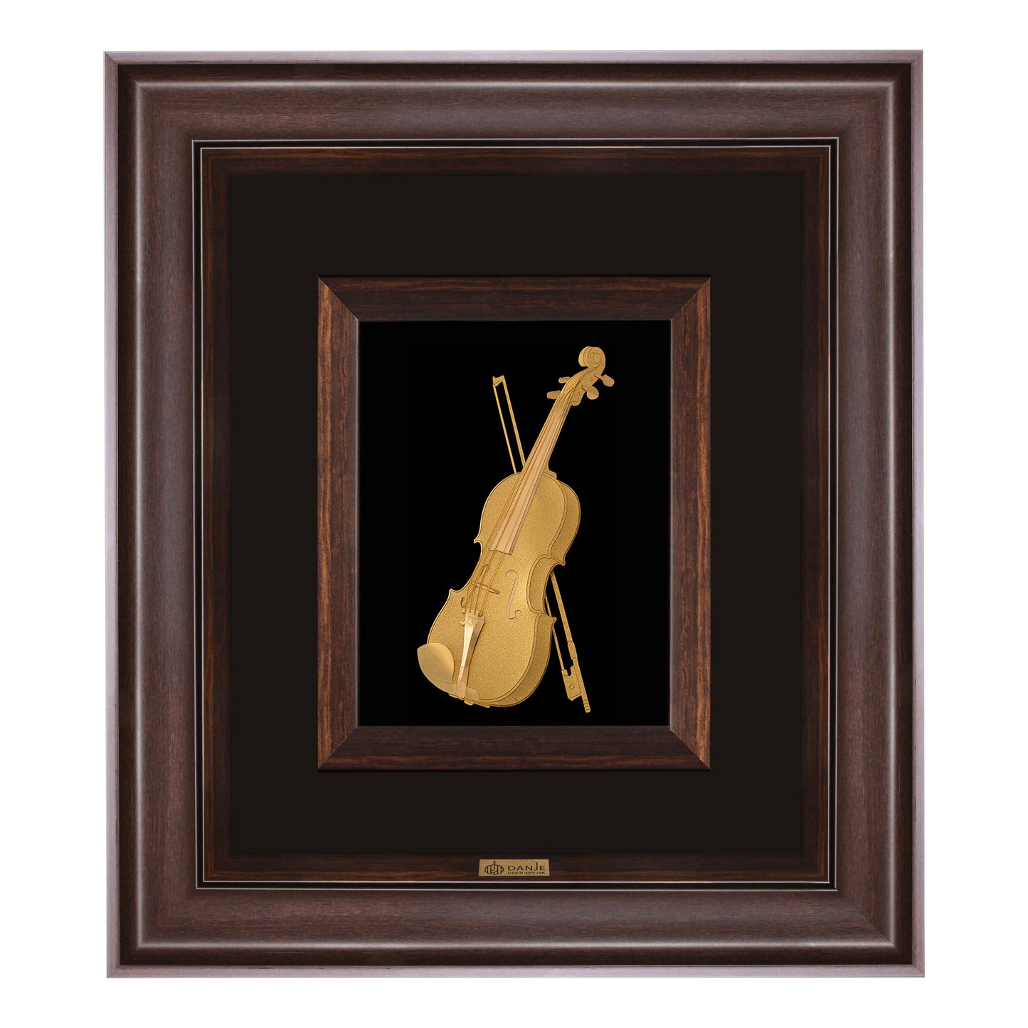 Wandbild, Violine, 24 Karat Blattgold, 40*45