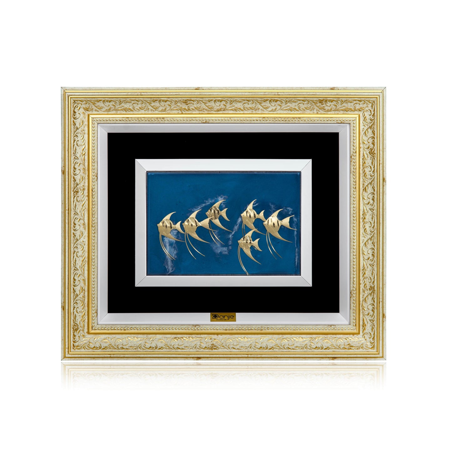 Wandbild, Aquarium, 24 Karat Blattgold, 58*48cm