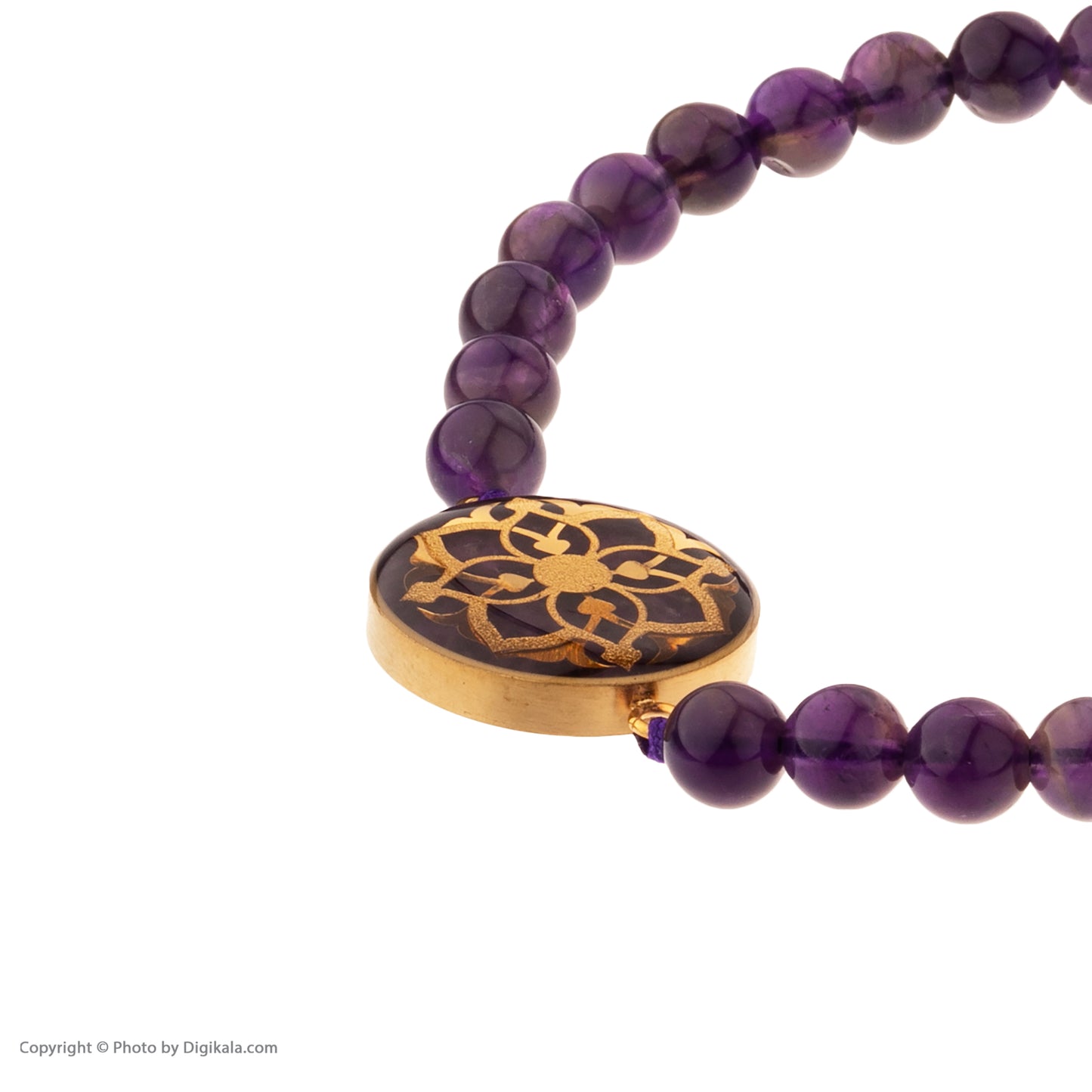 Bracelet, Shams, Amethyst, 24 carat gold leaf
