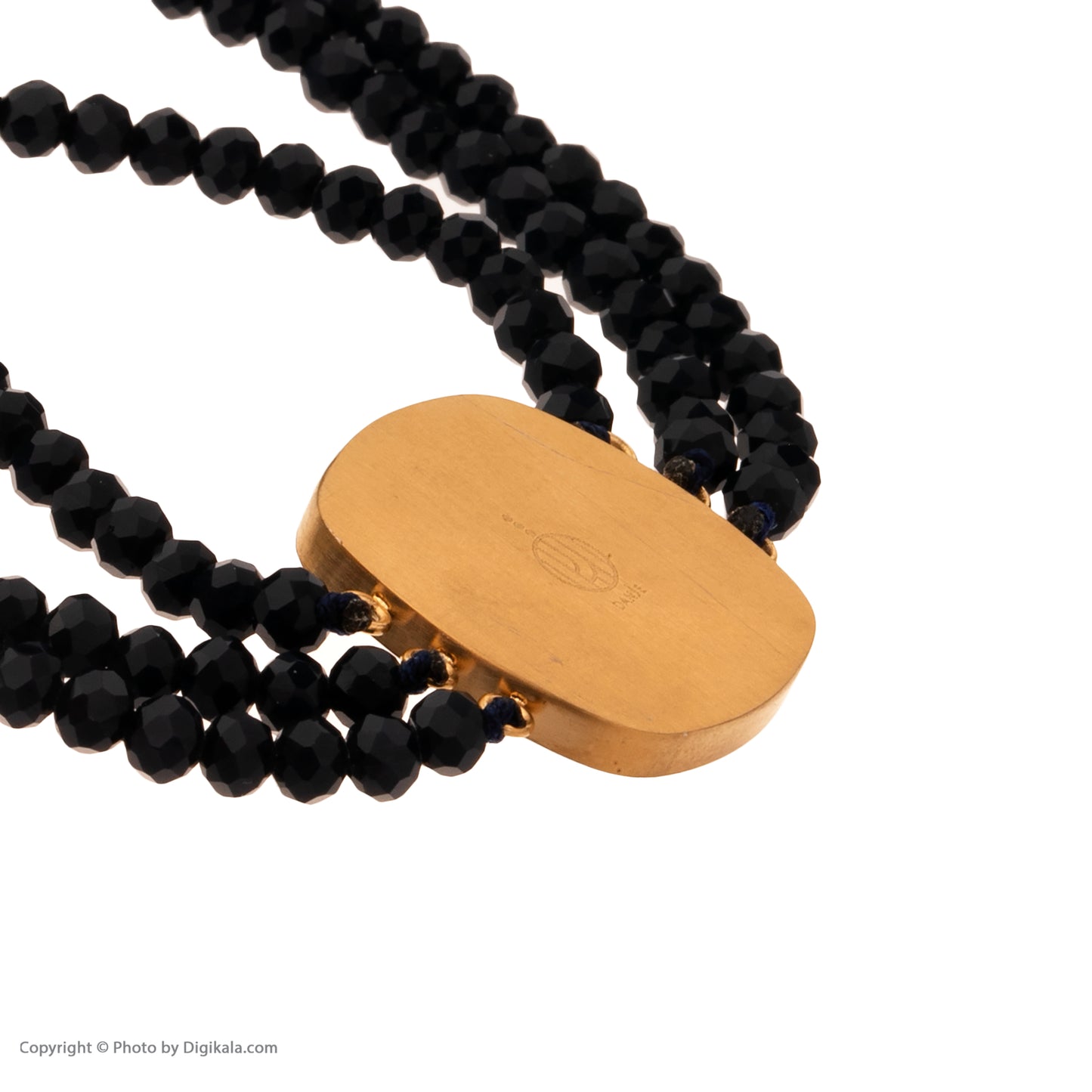 Necklace, Golestan design made of 24 carat gold leaf, dark blue tiger eye