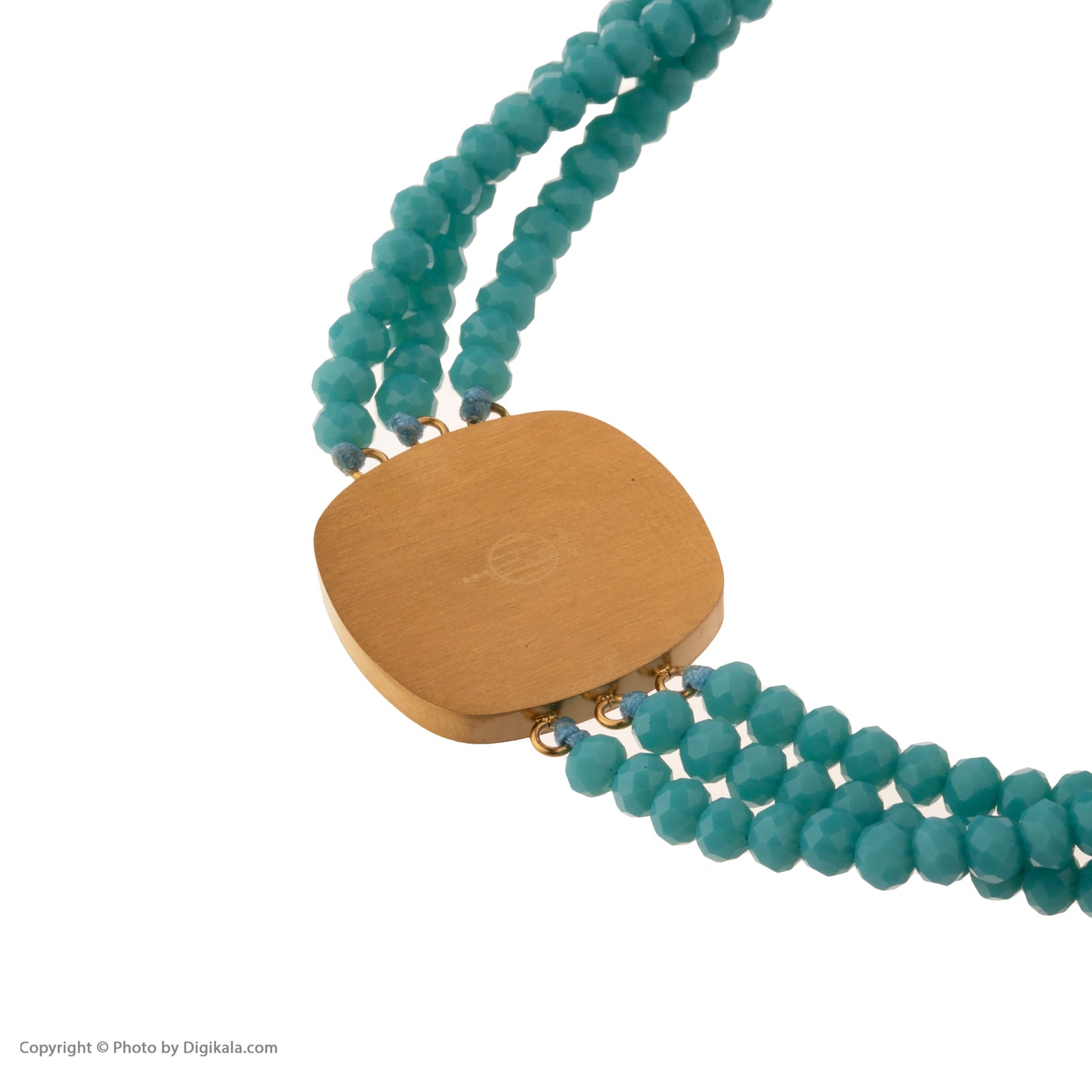 Necklace, Morghe Sahar (The Morning Bird) design made of 24 carat gold leaf and turquoise gemstone