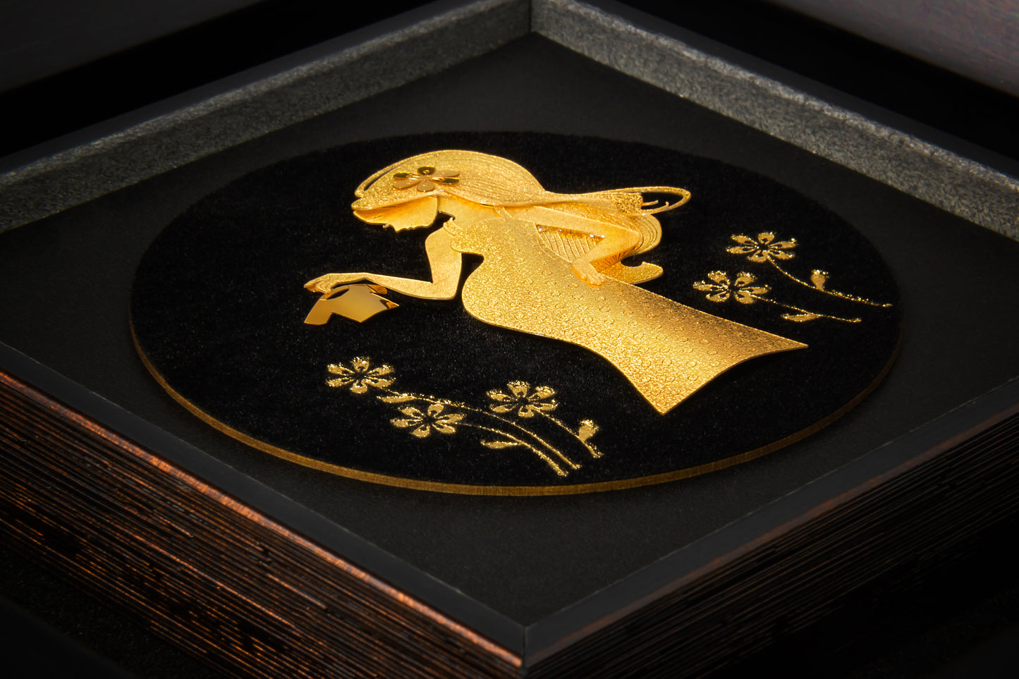 Wandbild, Schwangere Frau, 24 Karat Blattgold