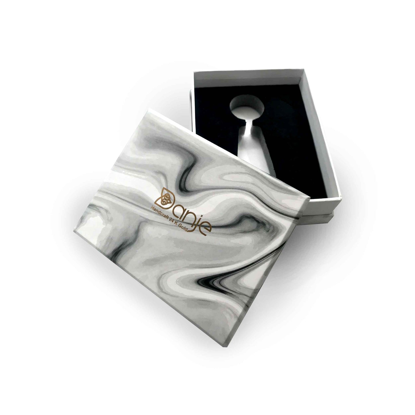 Schlüsselanhänger, Leder, Farvahar Design aus 24 Karat Blattgold