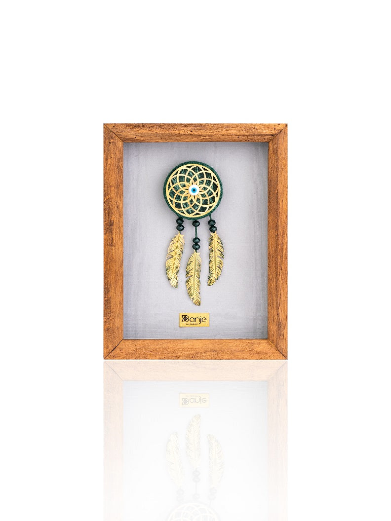 Wandbild, Dream Catcher, 24 Karat Blattgold