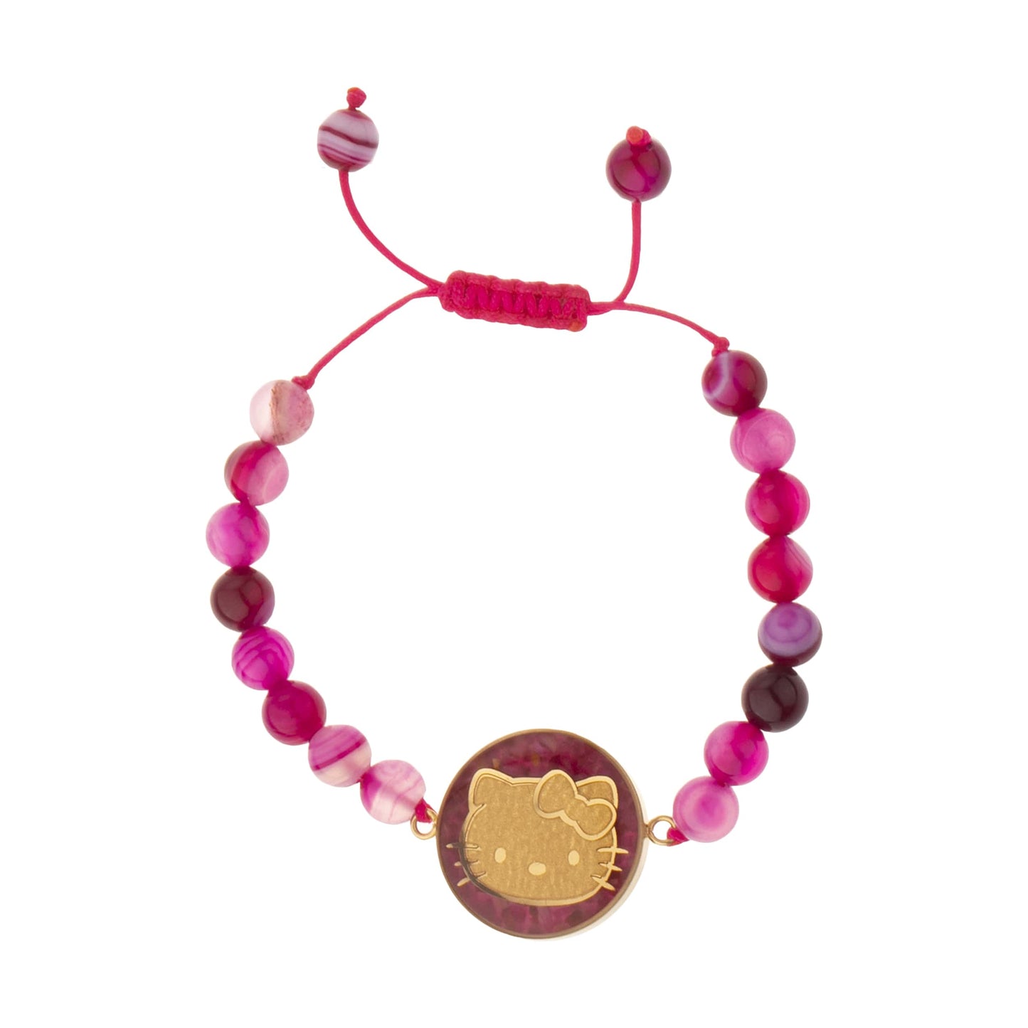 Bracelet, Hello Kitty made of 24 carat gold leaf and agate stone
