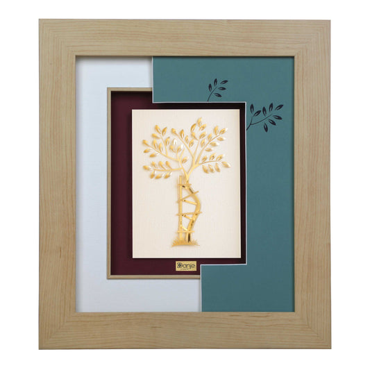 Wandbild, Lebensbaum aus 24 Karat Blattgold, 40*45 cm