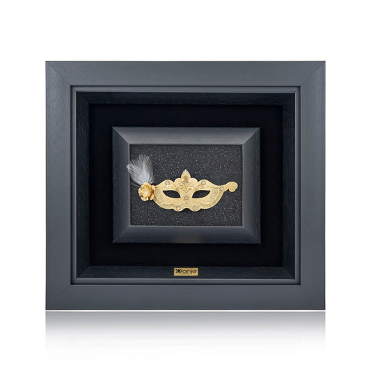 Wandbild, Maskenball, 24 Karat Blattgold