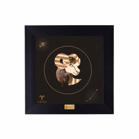 Wandbild, Sternzeichen, Aries, 24 Karat Blattgold