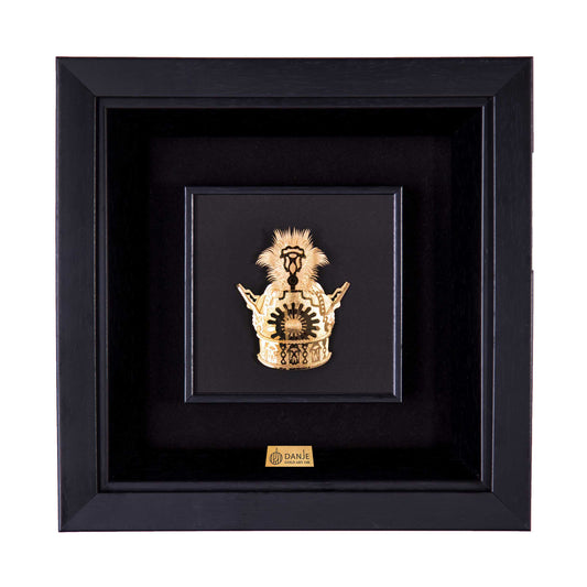 Wandbild, Krone, 24 Karat Blattgold
