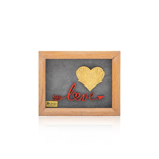 Wandbild, Love, 24 Karat Blattgold