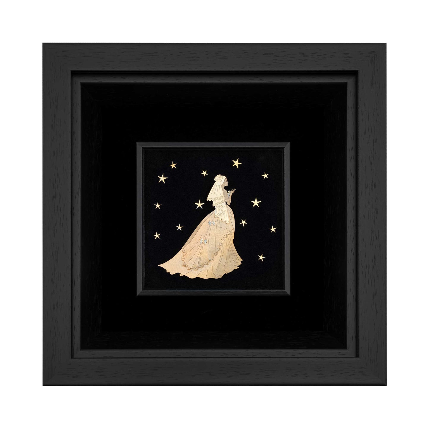 Wandbild, Braut, 24 Karat Blattgold