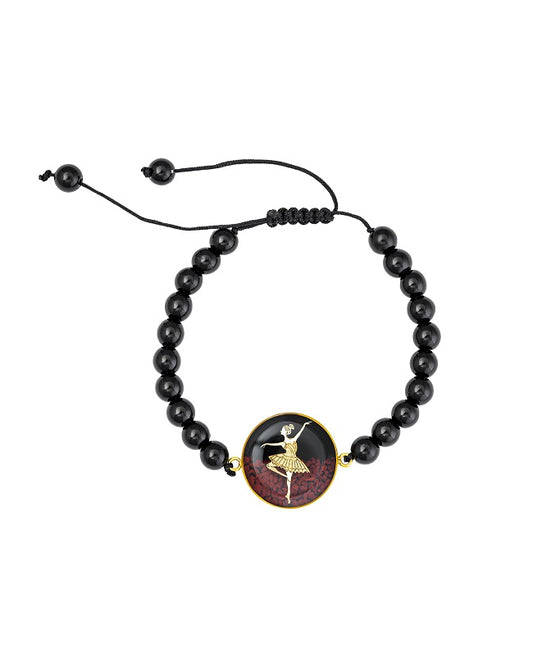 Stone Bracelet, Ballerina in 24 carat gold and onyx