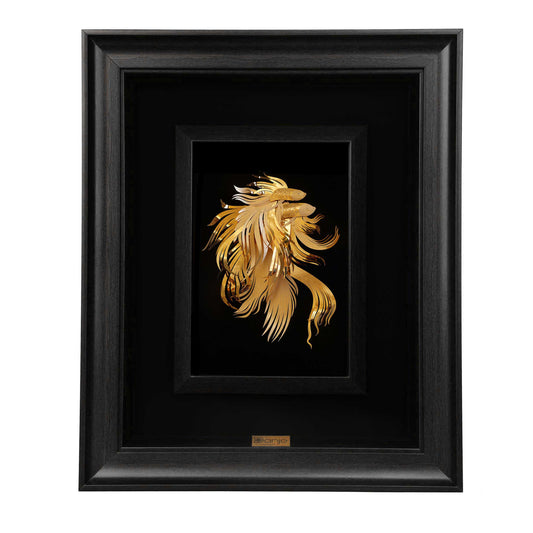 Wandbild, Zwei Fische, 24 Karat Blattgold, 58*48cm